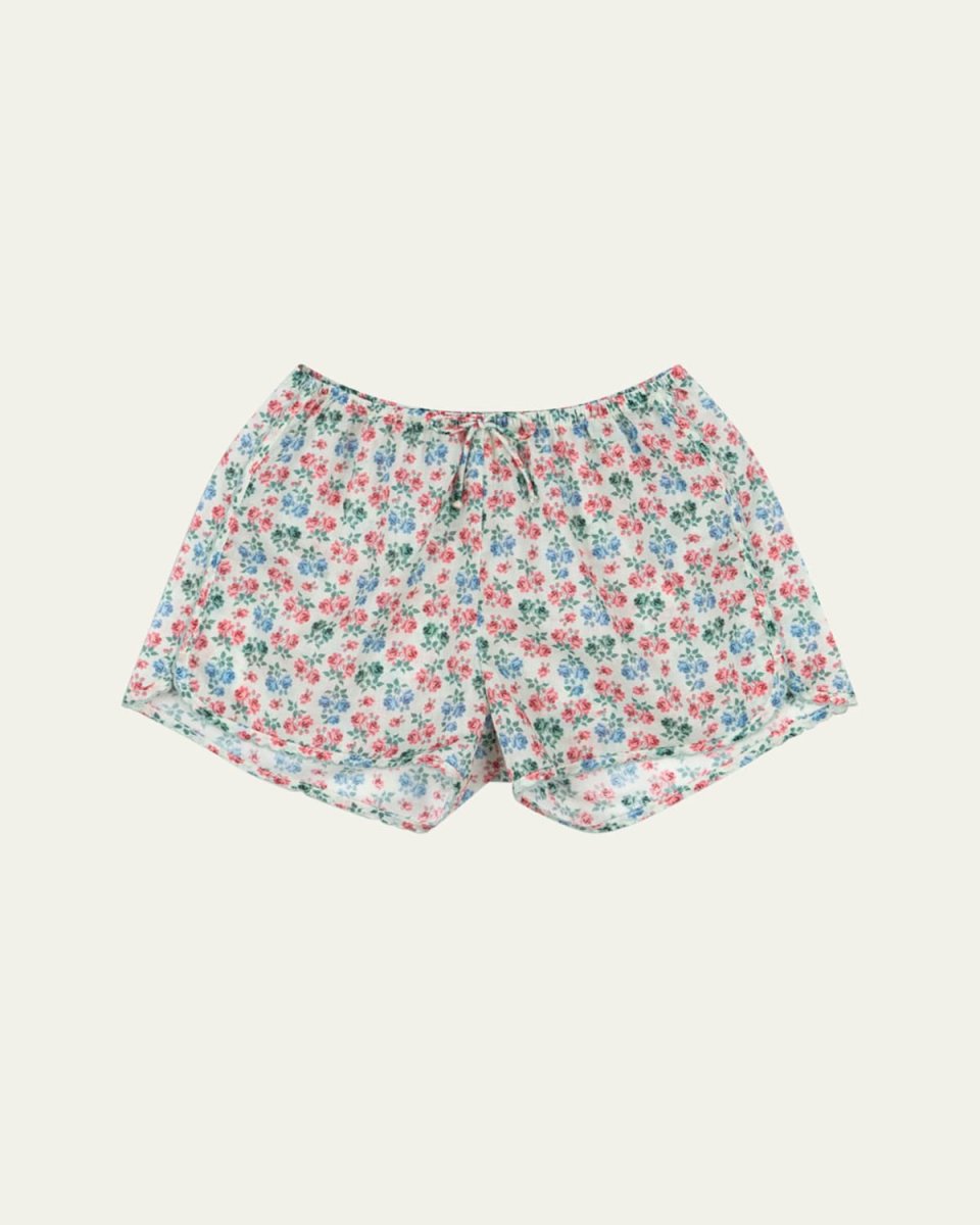 Girl's Voila Floral-Print Shorts, Size 2-10